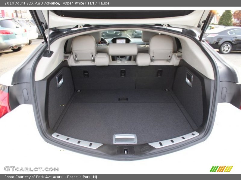 Aspen White Pearl / Taupe 2010 Acura ZDX AWD Advance
