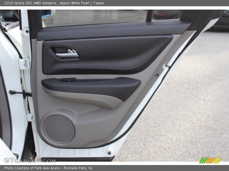 Aspen White Pearl / Taupe 2010 Acura ZDX AWD Advance