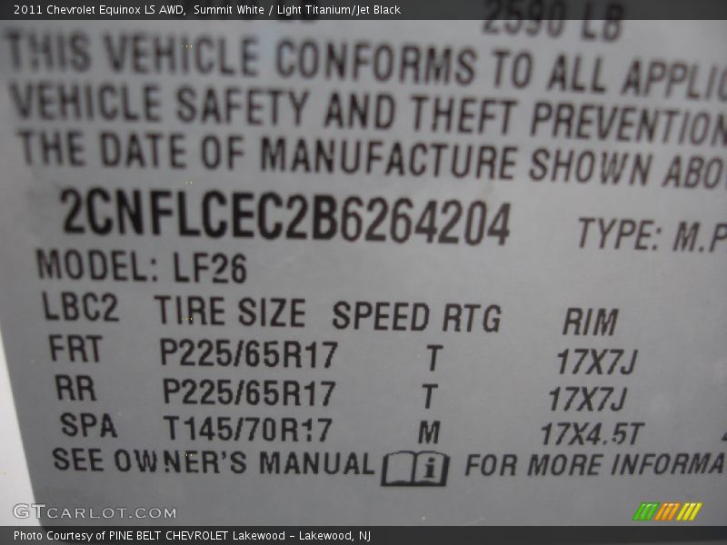 Summit White / Light Titanium/Jet Black 2011 Chevrolet Equinox LS AWD