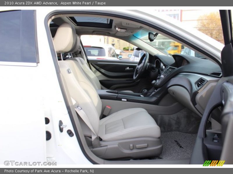 Aspen White Pearl / Taupe 2010 Acura ZDX AWD Advance