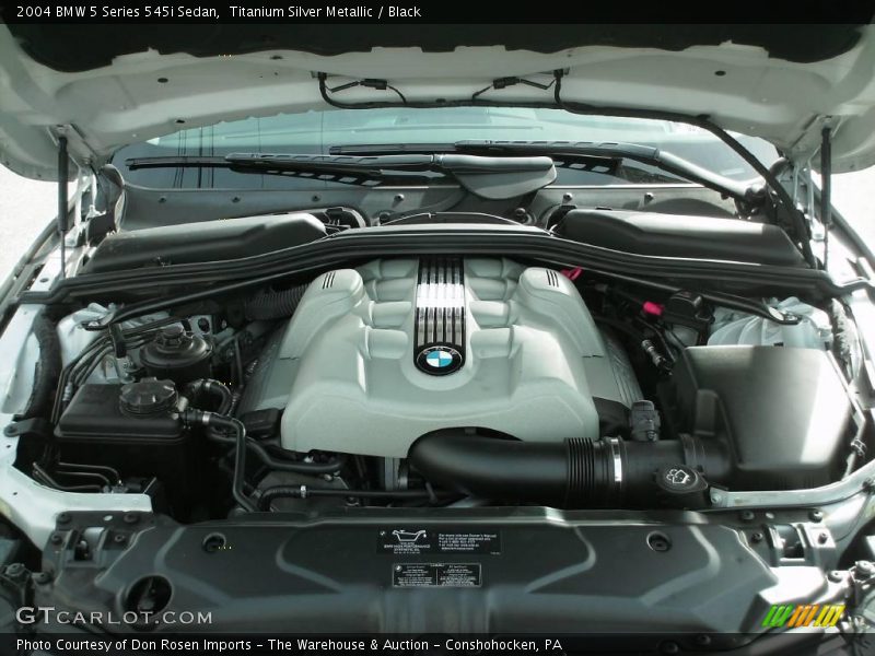 Titanium Silver Metallic / Black 2004 BMW 5 Series 545i Sedan