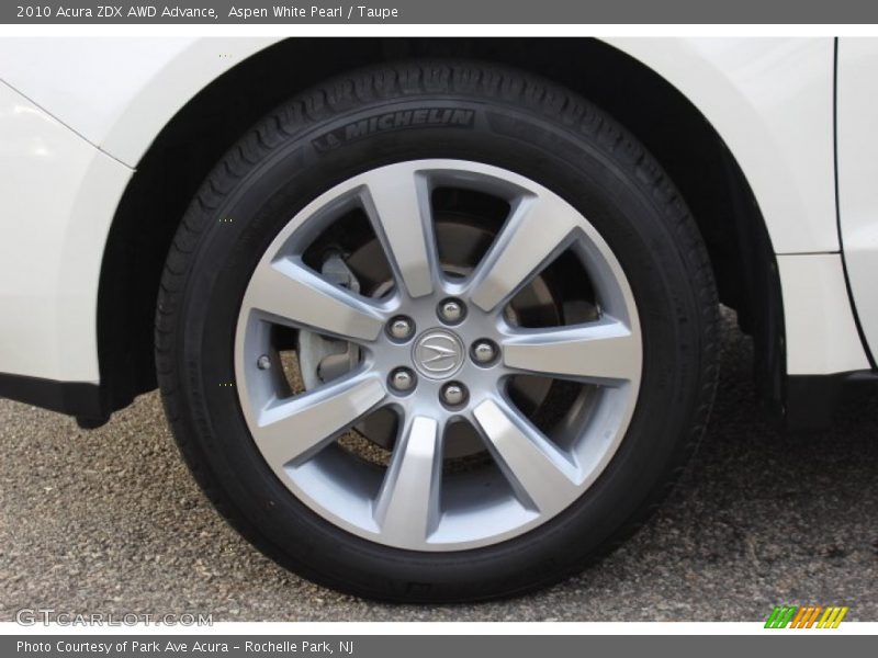 Aspen White Pearl / Taupe 2010 Acura ZDX AWD Advance