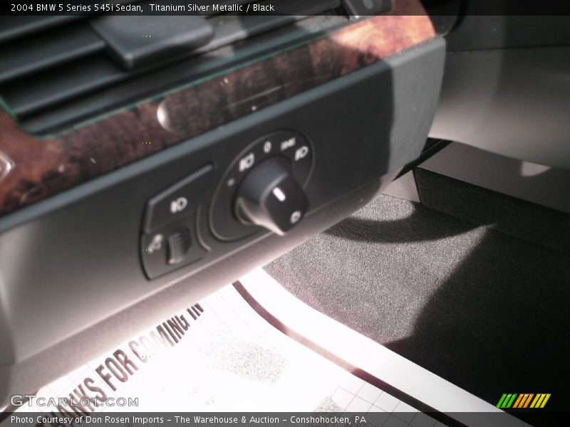 Titanium Silver Metallic / Black 2004 BMW 5 Series 545i Sedan