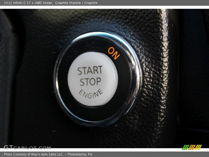 Controls of 2012 G 37 x AWD Sedan