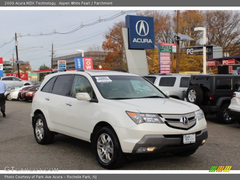 Aspen White Pearl / Parchment 2009 Acura MDX Technology