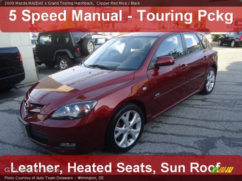 Copper Red Mica / Black 2009 Mazda MAZDA3 s Grand Touring Hatchback