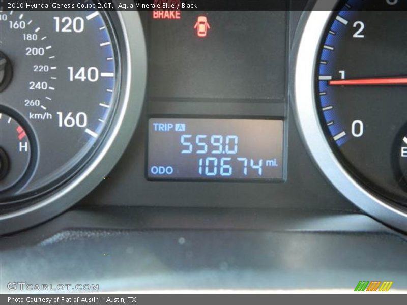 Aqua Minerale Blue / Black 2010 Hyundai Genesis Coupe 2.0T