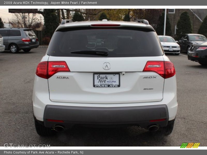 Aspen White Pearl / Parchment 2009 Acura MDX Technology