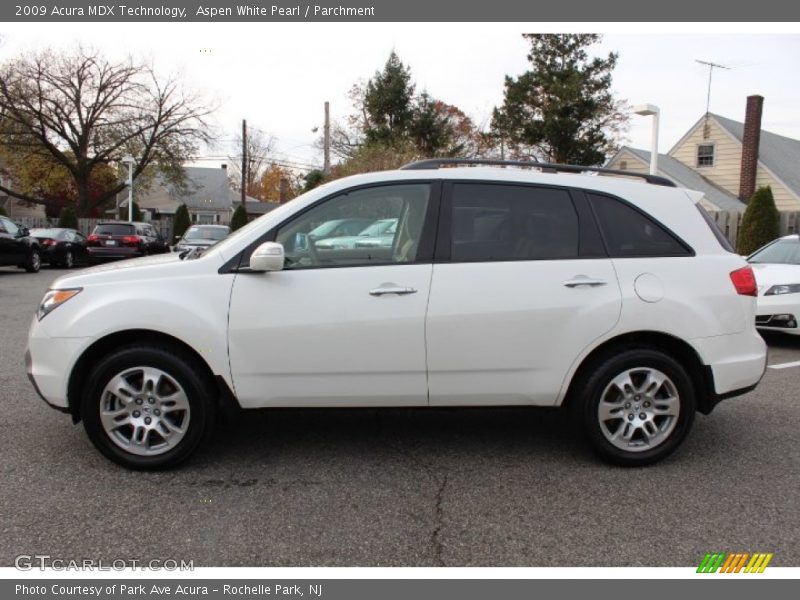 Aspen White Pearl / Parchment 2009 Acura MDX Technology