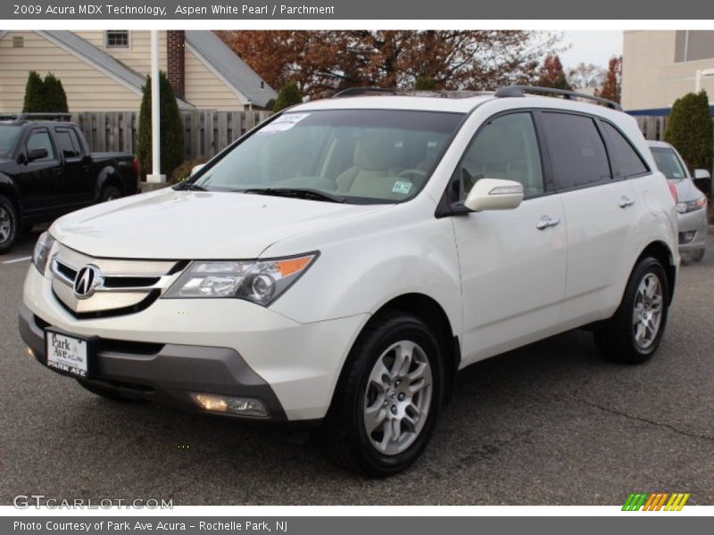 Aspen White Pearl / Parchment 2009 Acura MDX Technology