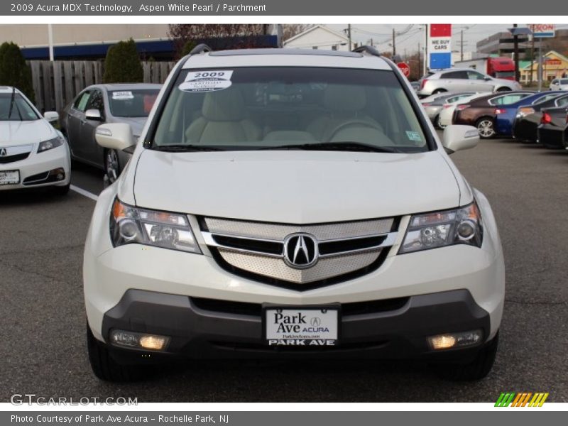 Aspen White Pearl / Parchment 2009 Acura MDX Technology
