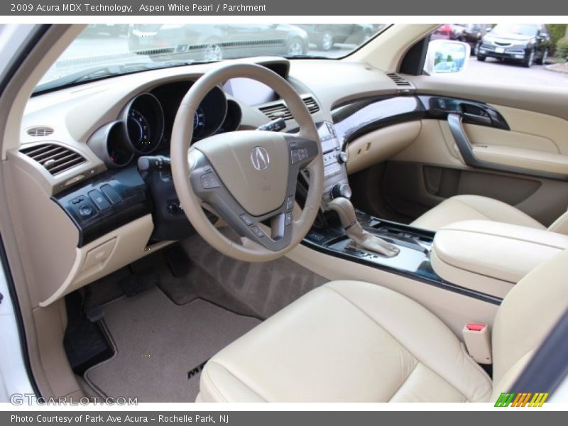Aspen White Pearl / Parchment 2009 Acura MDX Technology
