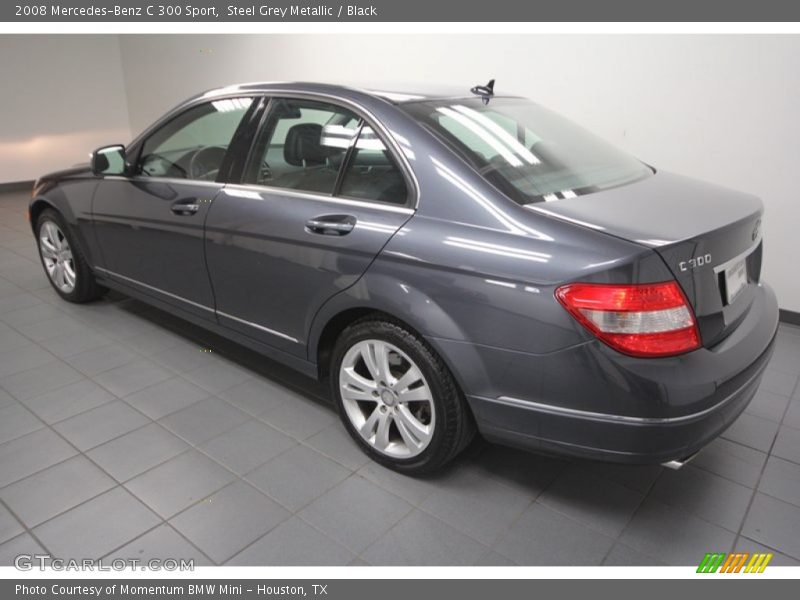 Steel Grey Metallic / Black 2008 Mercedes-Benz C 300 Sport
