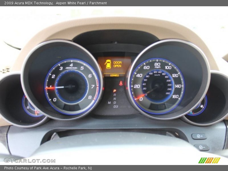 Aspen White Pearl / Parchment 2009 Acura MDX Technology