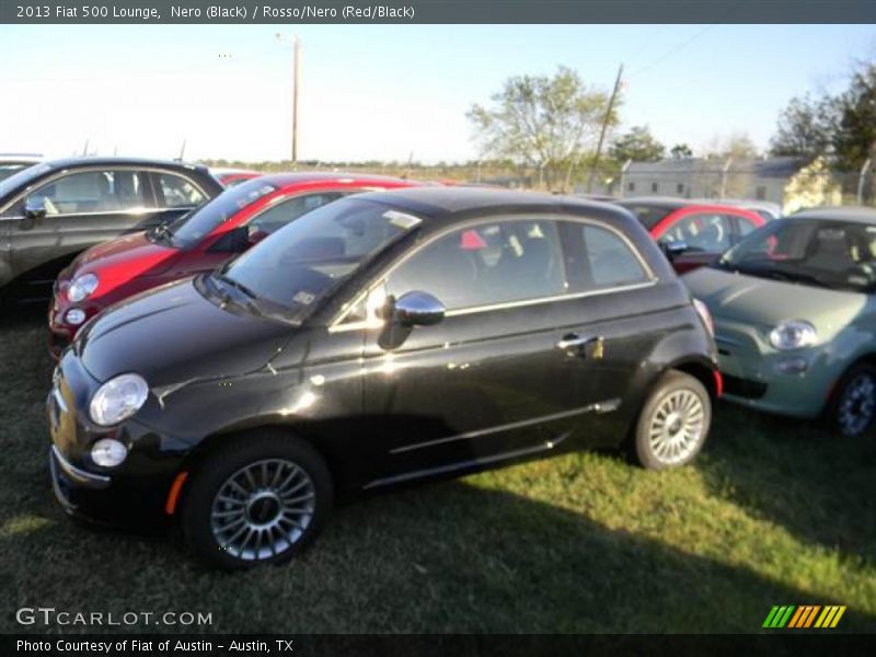 Nero (Black) / Rosso/Nero (Red/Black) 2013 Fiat 500 Lounge