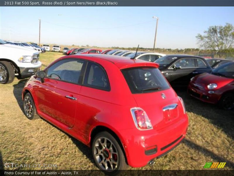 Rosso (Red) / Sport Nero/Nero (Black/Black) 2013 Fiat 500 Sport