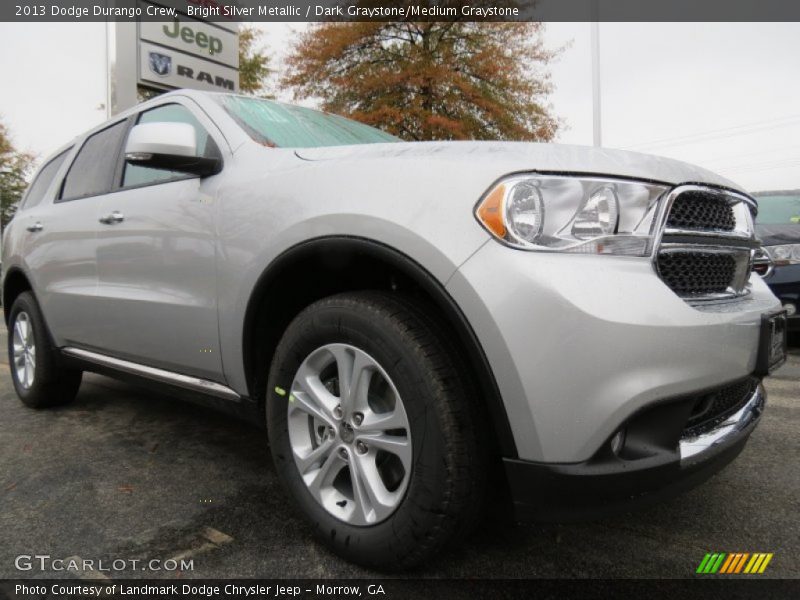 Bright Silver Metallic / Dark Graystone/Medium Graystone 2013 Dodge Durango Crew