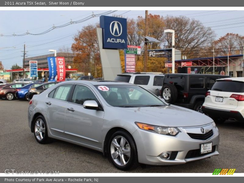 Silver Moon / Ebony 2011 Acura TSX Sedan