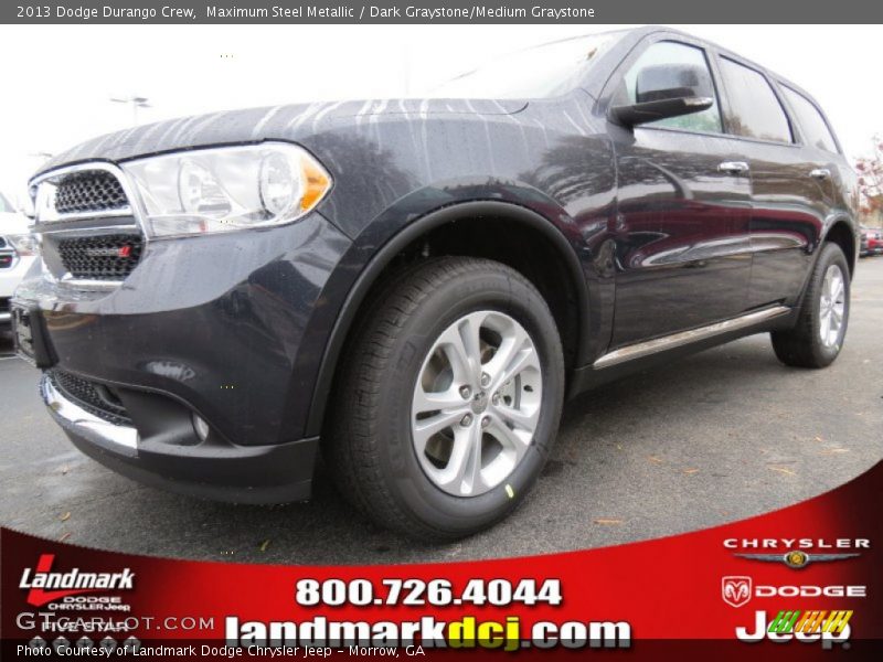 Maximum Steel Metallic / Dark Graystone/Medium Graystone 2013 Dodge Durango Crew