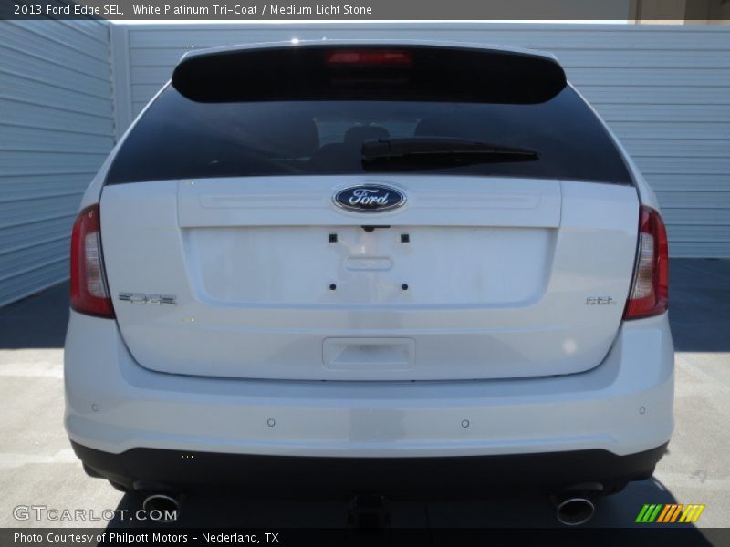White Platinum Tri-Coat / Medium Light Stone 2013 Ford Edge SEL