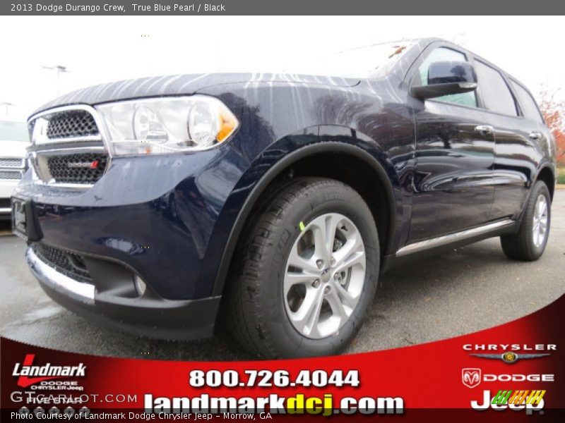 True Blue Pearl / Black 2013 Dodge Durango Crew