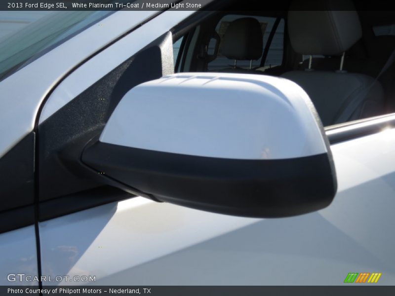 White Platinum Tri-Coat / Medium Light Stone 2013 Ford Edge SEL