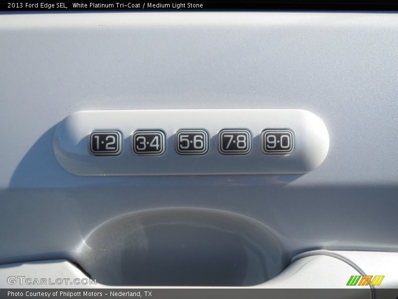 White Platinum Tri-Coat / Medium Light Stone 2013 Ford Edge SEL