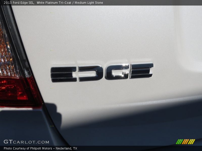 White Platinum Tri-Coat / Medium Light Stone 2013 Ford Edge SEL