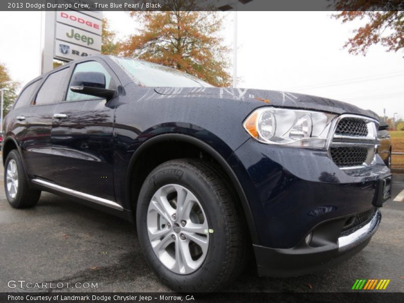 True Blue Pearl / Black 2013 Dodge Durango Crew