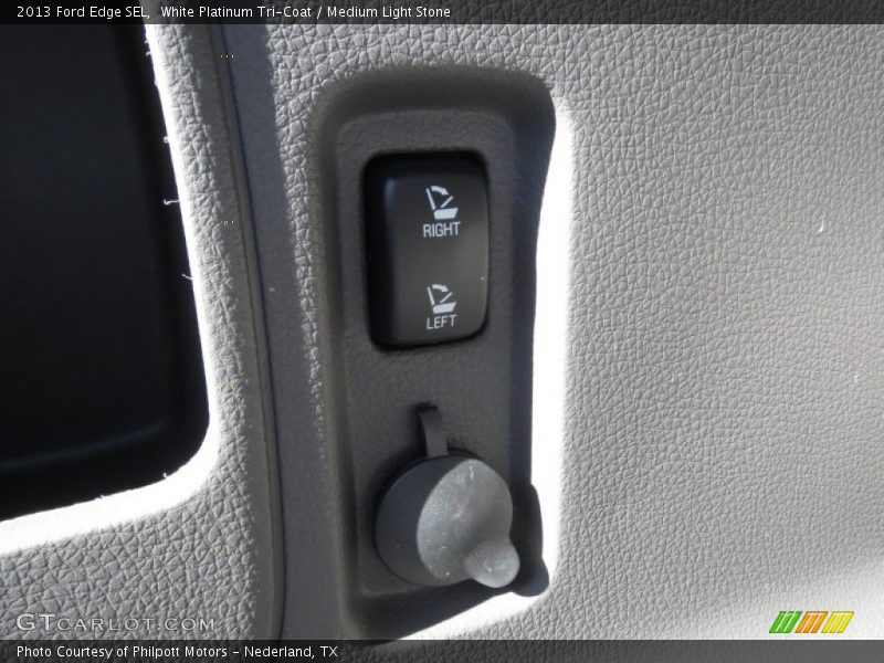 White Platinum Tri-Coat / Medium Light Stone 2013 Ford Edge SEL
