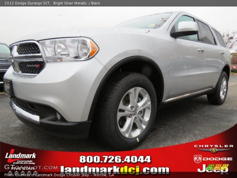Bright Silver Metallic / Black 2013 Dodge Durango SXT