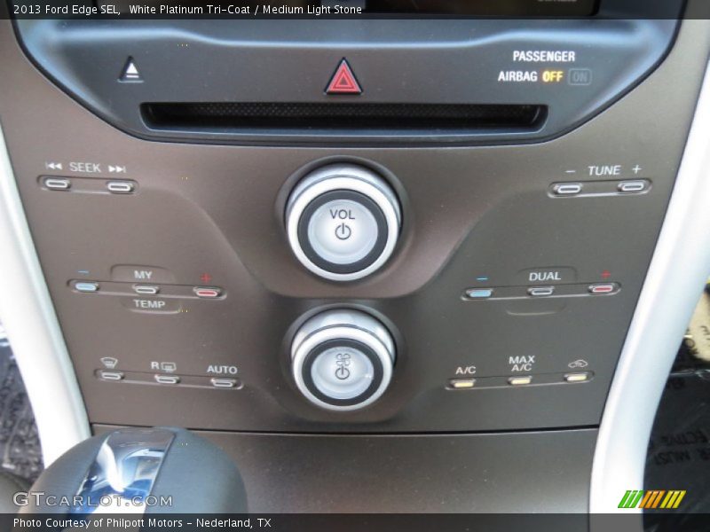 White Platinum Tri-Coat / Medium Light Stone 2013 Ford Edge SEL