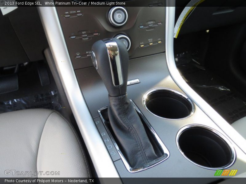 White Platinum Tri-Coat / Medium Light Stone 2013 Ford Edge SEL
