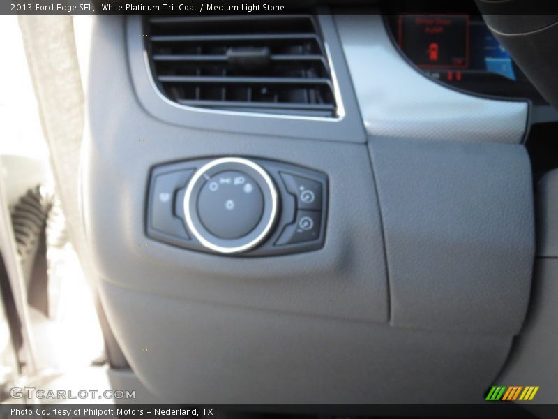 White Platinum Tri-Coat / Medium Light Stone 2013 Ford Edge SEL