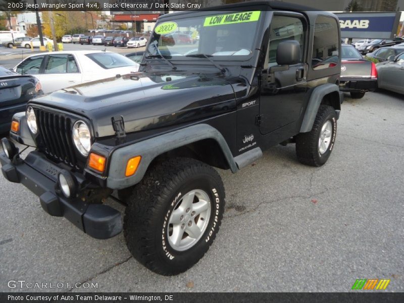 Black Clearcoat / Dark Slate Gray 2003 Jeep Wrangler Sport 4x4