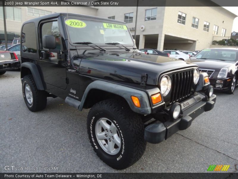 Black Clearcoat / Dark Slate Gray 2003 Jeep Wrangler Sport 4x4