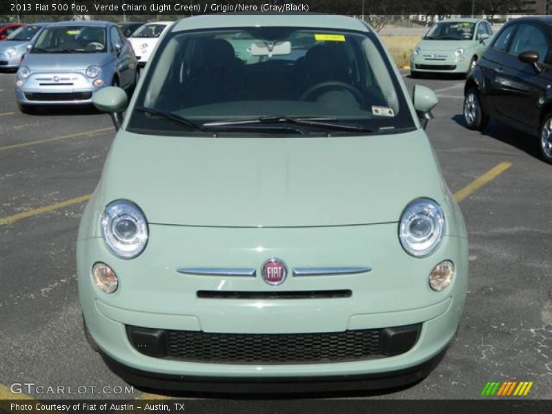 Verde Chiaro (Light Green) / Grigio/Nero (Gray/Black) 2013 Fiat 500 Pop