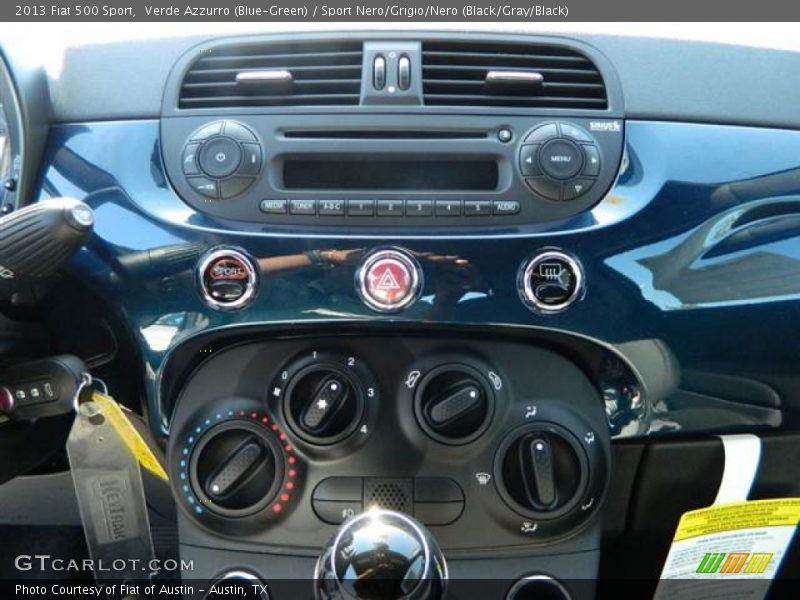Verde Azzurro (Blue-Green) / Sport Nero/Grigio/Nero (Black/Gray/Black) 2013 Fiat 500 Sport