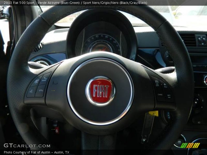 Verde Azzurro (Blue-Green) / Sport Nero/Grigio/Nero (Black/Gray/Black) 2013 Fiat 500 Sport