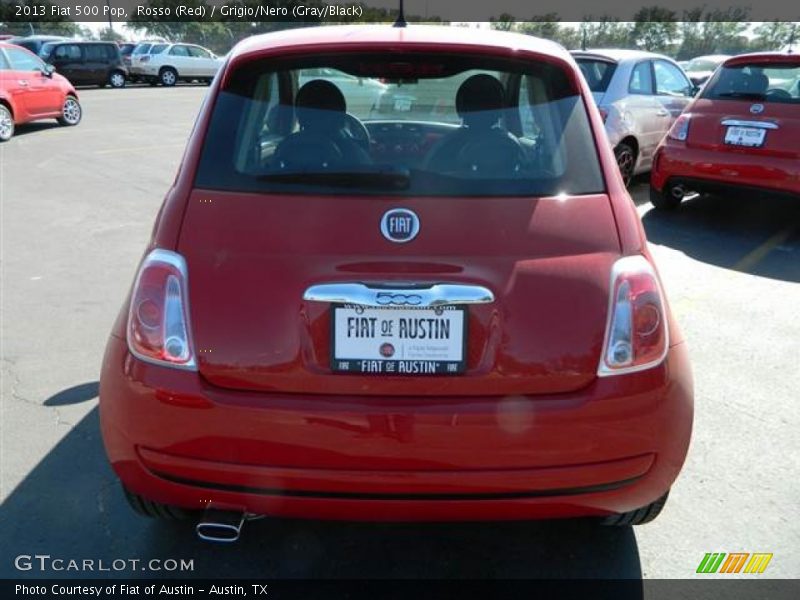 Rosso (Red) / Grigio/Nero (Gray/Black) 2013 Fiat 500 Pop