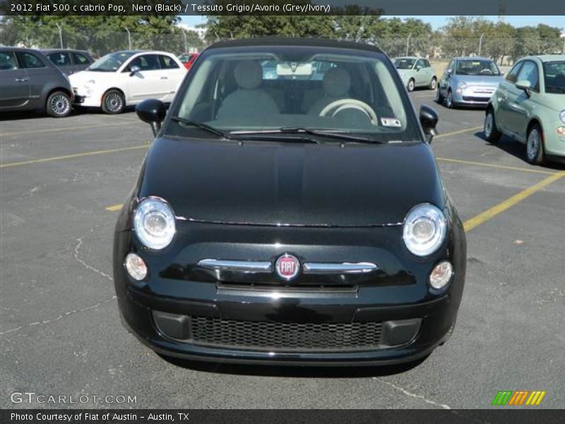 Nero (Black) / Tessuto Grigio/Avorio (Grey/Ivory) 2012 Fiat 500 c cabrio Pop