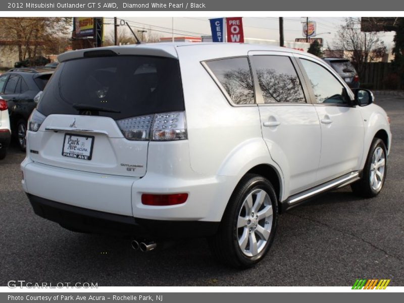 Diamond White Pearl / Black 2012 Mitsubishi Outlander GT S AWD