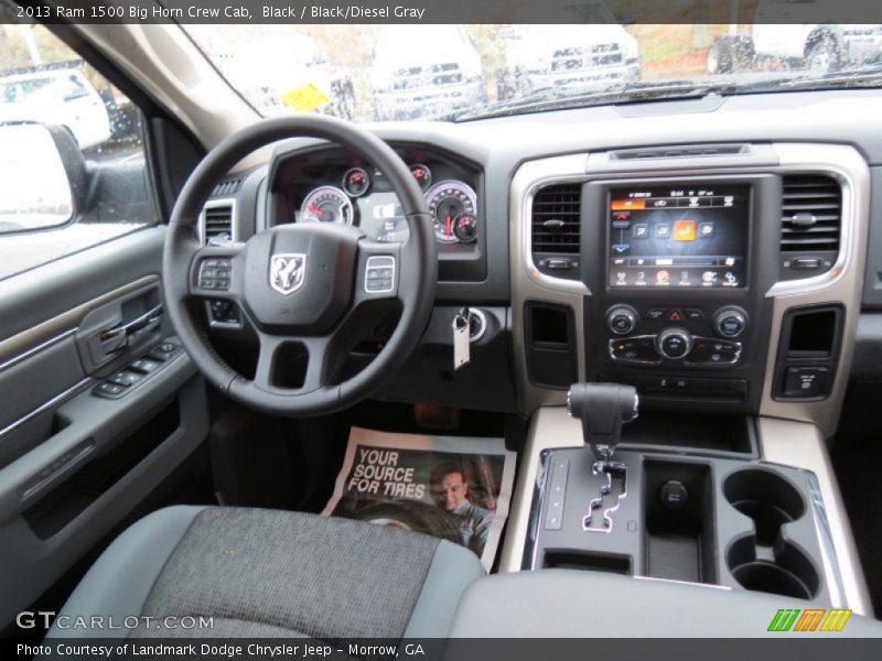 Black / Black/Diesel Gray 2013 Ram 1500 Big Horn Crew Cab