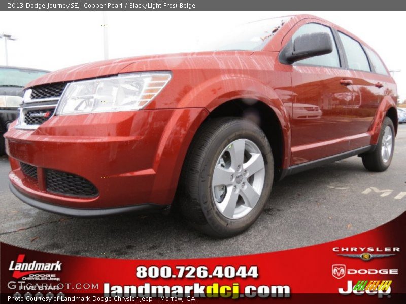 Copper Pearl / Black/Light Frost Beige 2013 Dodge Journey SE
