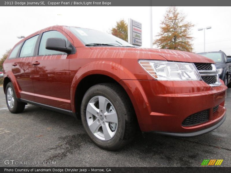 Copper Pearl / Black/Light Frost Beige 2013 Dodge Journey SE