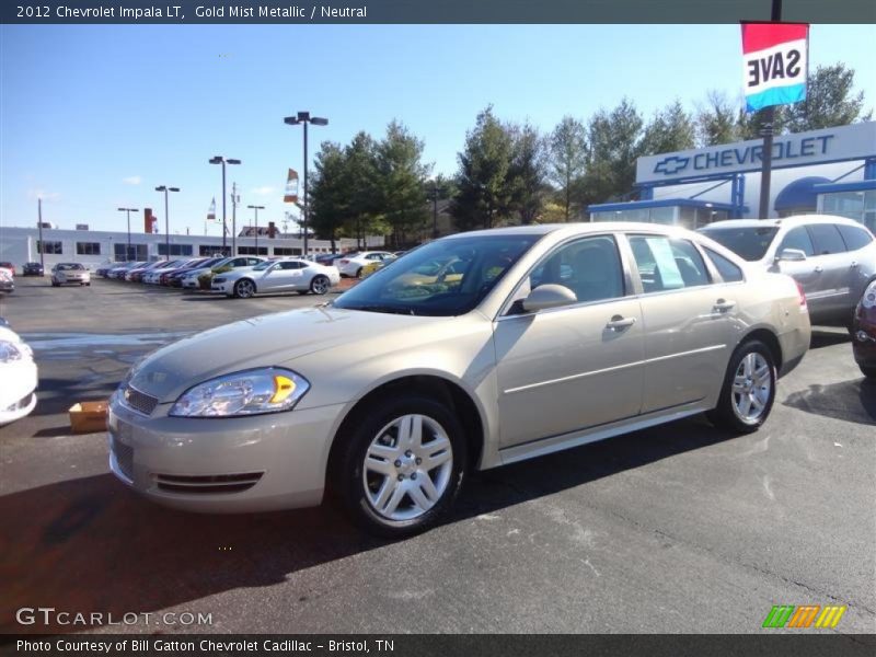 Gold Mist Metallic / Neutral 2012 Chevrolet Impala LT