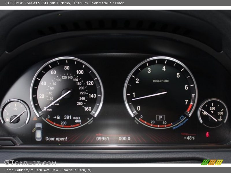 Titanium Silver Metallic / Black 2012 BMW 5 Series 535i Gran Turismo