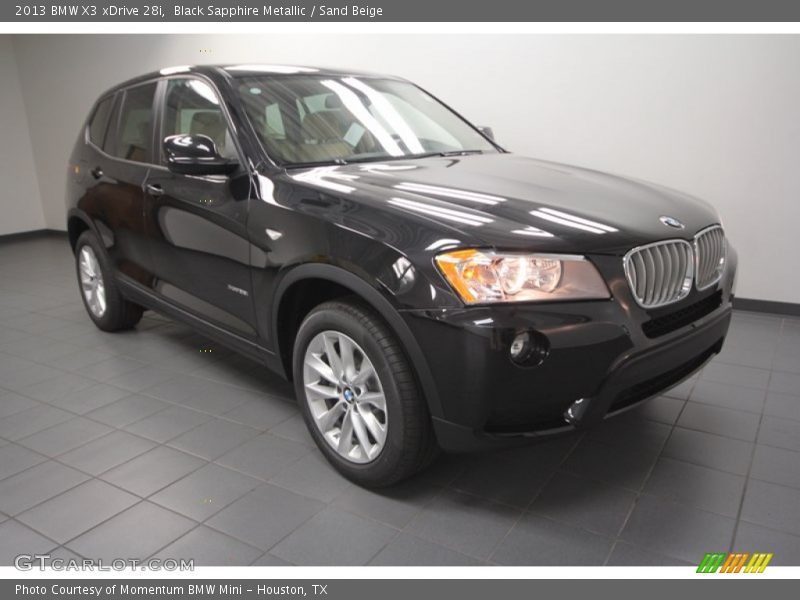 Black Sapphire Metallic / Sand Beige 2013 BMW X3 xDrive 28i