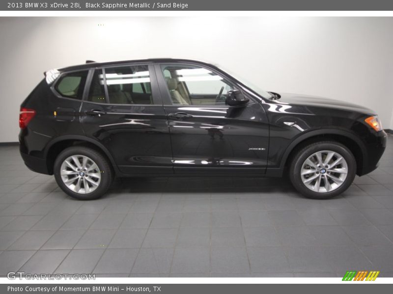 Black Sapphire Metallic / Sand Beige 2013 BMW X3 xDrive 28i
