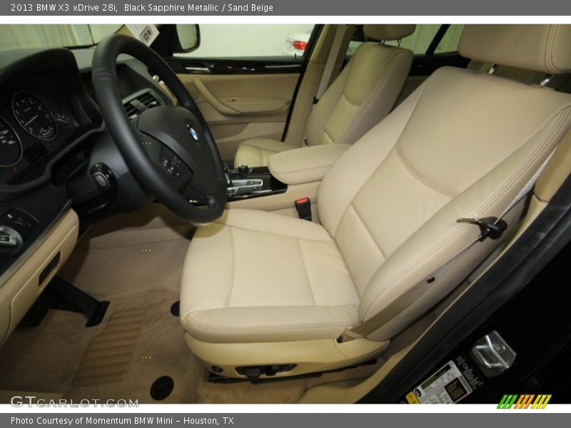 Black Sapphire Metallic / Sand Beige 2013 BMW X3 xDrive 28i